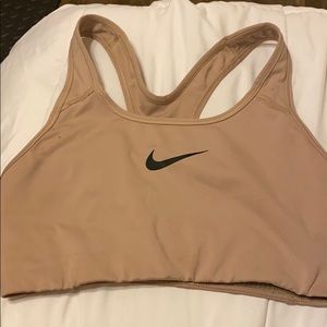 Tan Nike pro sports bra